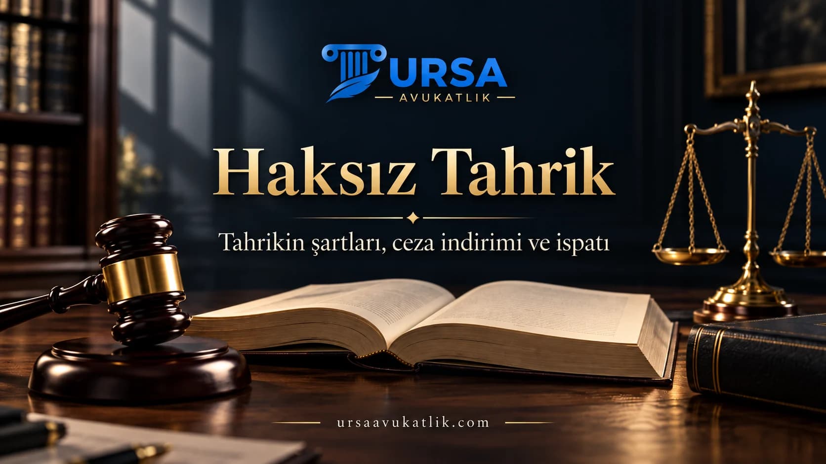 Hâkim tokmağı ve ceza kanunu ile haksız tahrik indirimini simgeleyen kapak görseli