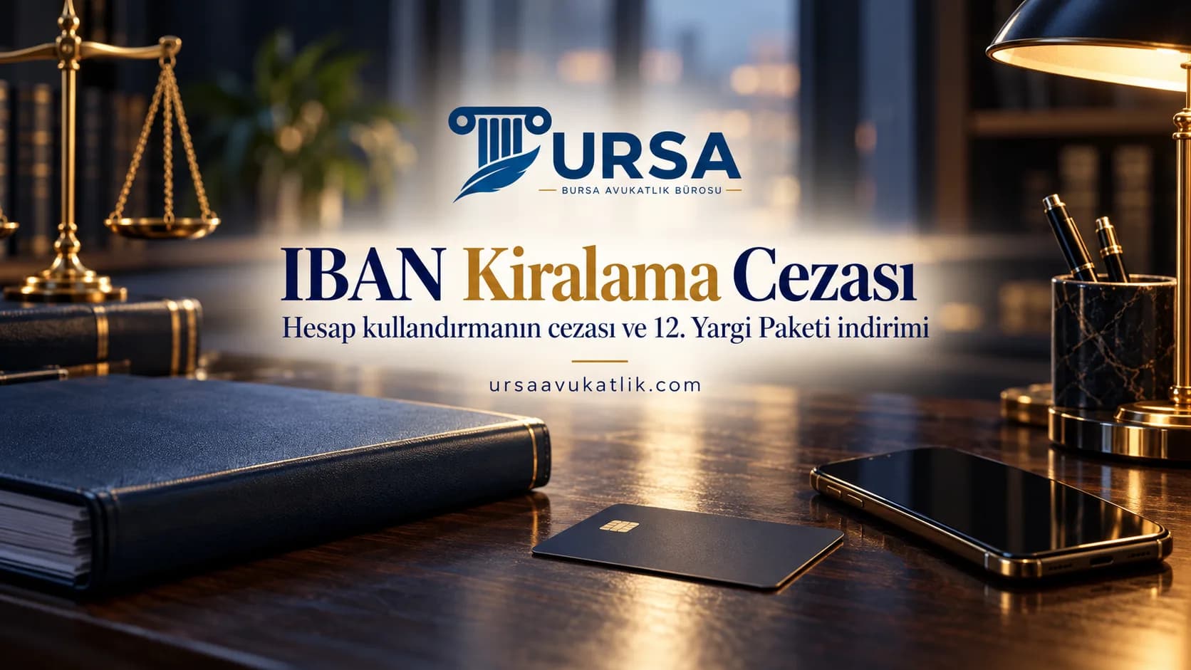 Ters çevrilmiş banka kartı ve telefon ile hesap kullandırma nedeniyle yürütülen ceza sürecini simgeleyen kapak görseli