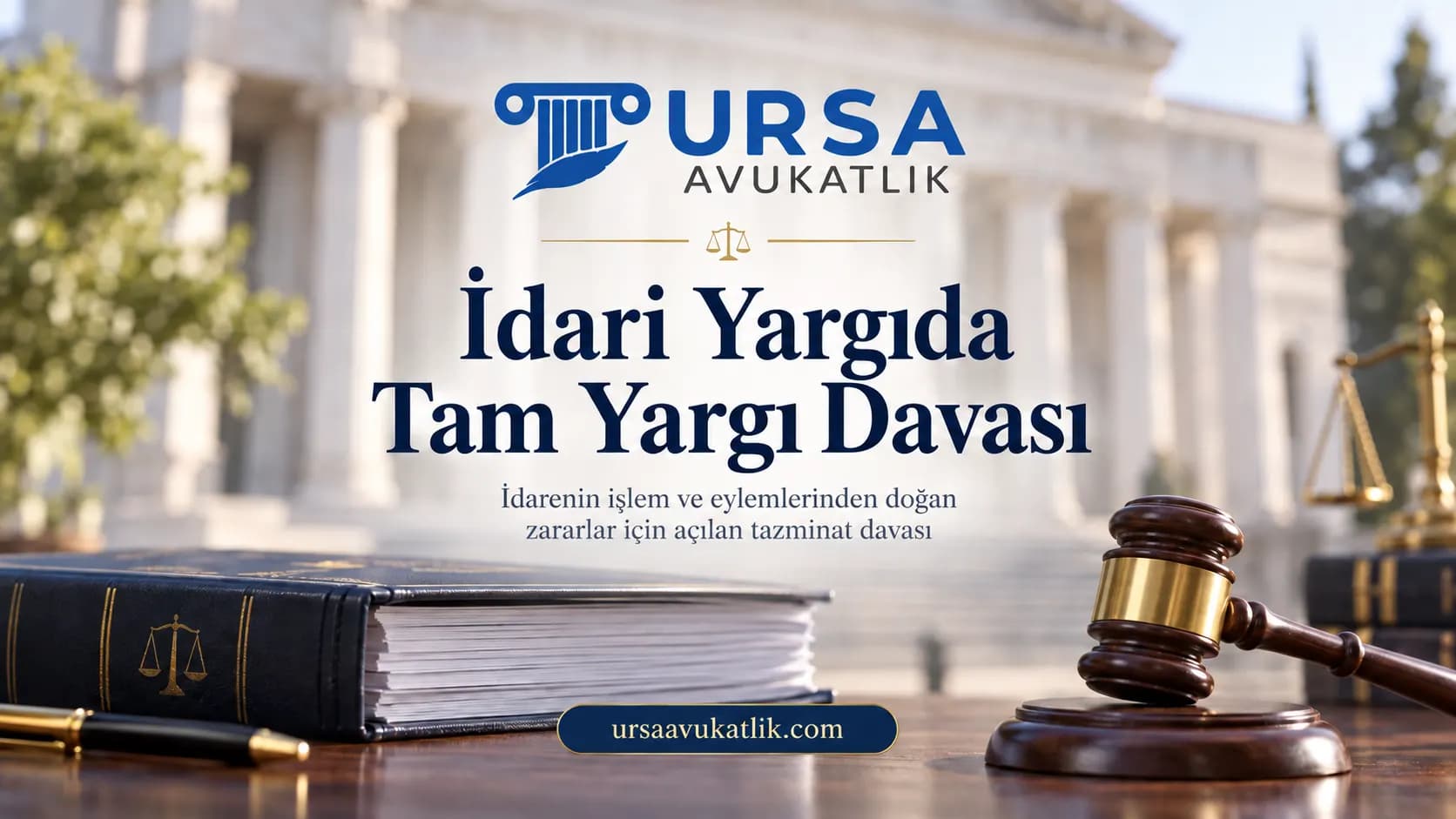 İdari Yargıda Tam Yargı Davası konusunu simgeleyen kapak görseli