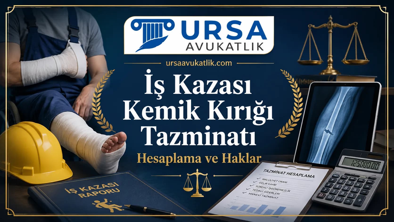 İş kazası kemik kırığı tazminatı konulu kapak görseli
