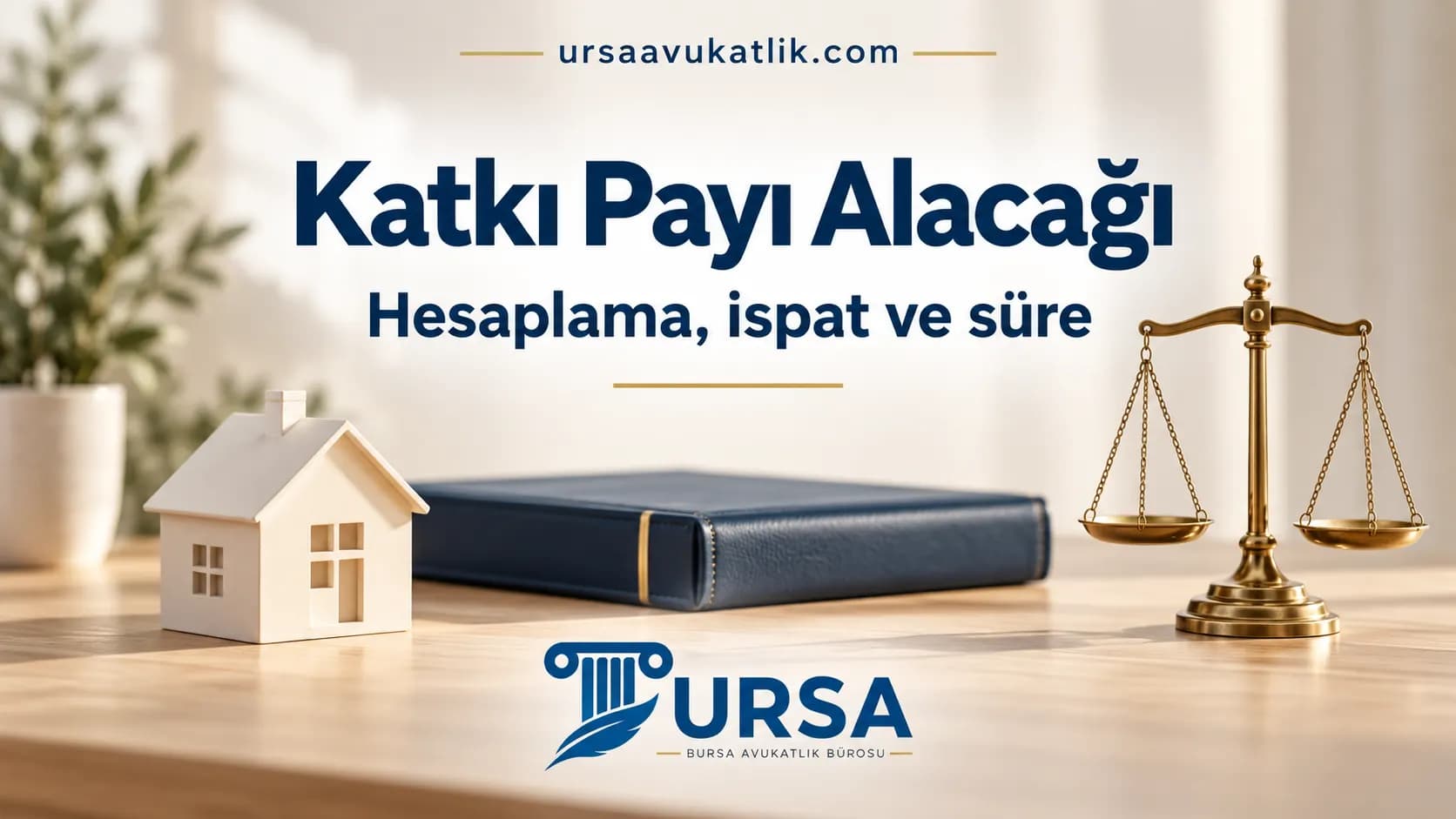 Katkı payı alacağının hesaplanması, ispatı ve süresini anlatan ev maketi ve terazi