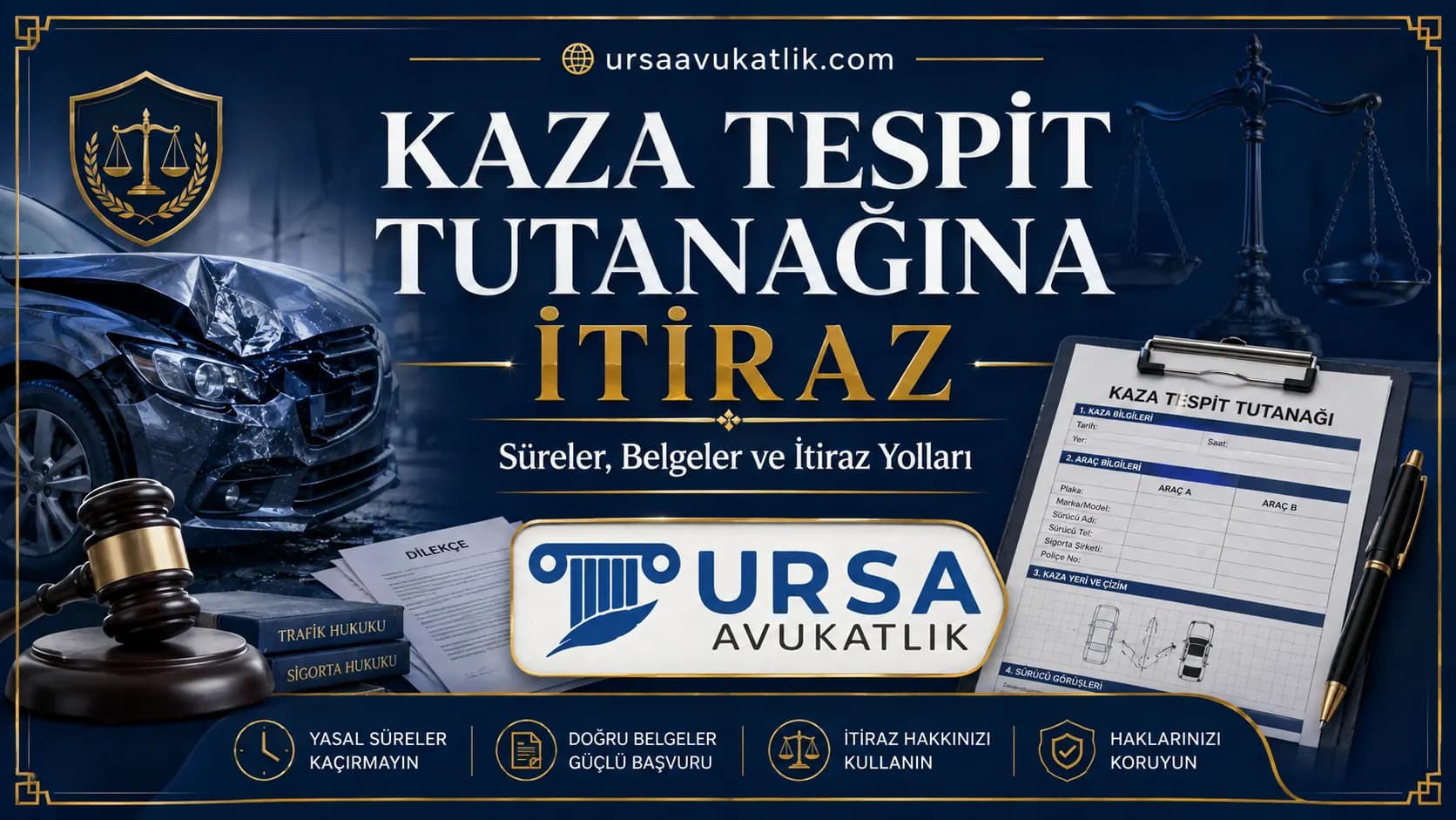 Kaza tespit tutanağına itiraz konulu kapak görseli