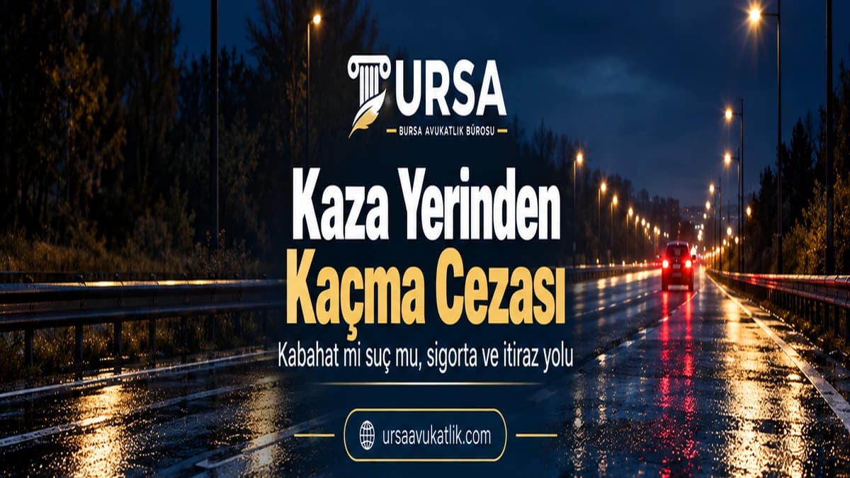 Gece ıslak yolda uzaklaşan bulanık stop lambaları ile kaza yerinden kaçmanın sonuçlarını simgeleyen kapak görseli