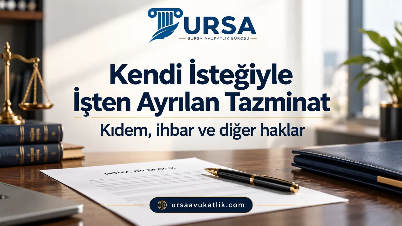 Kendi isteğiyle işten ayrılan işçinin kıdem, ihbar ve diğer hakları için istifa dilekçesi ve kalem