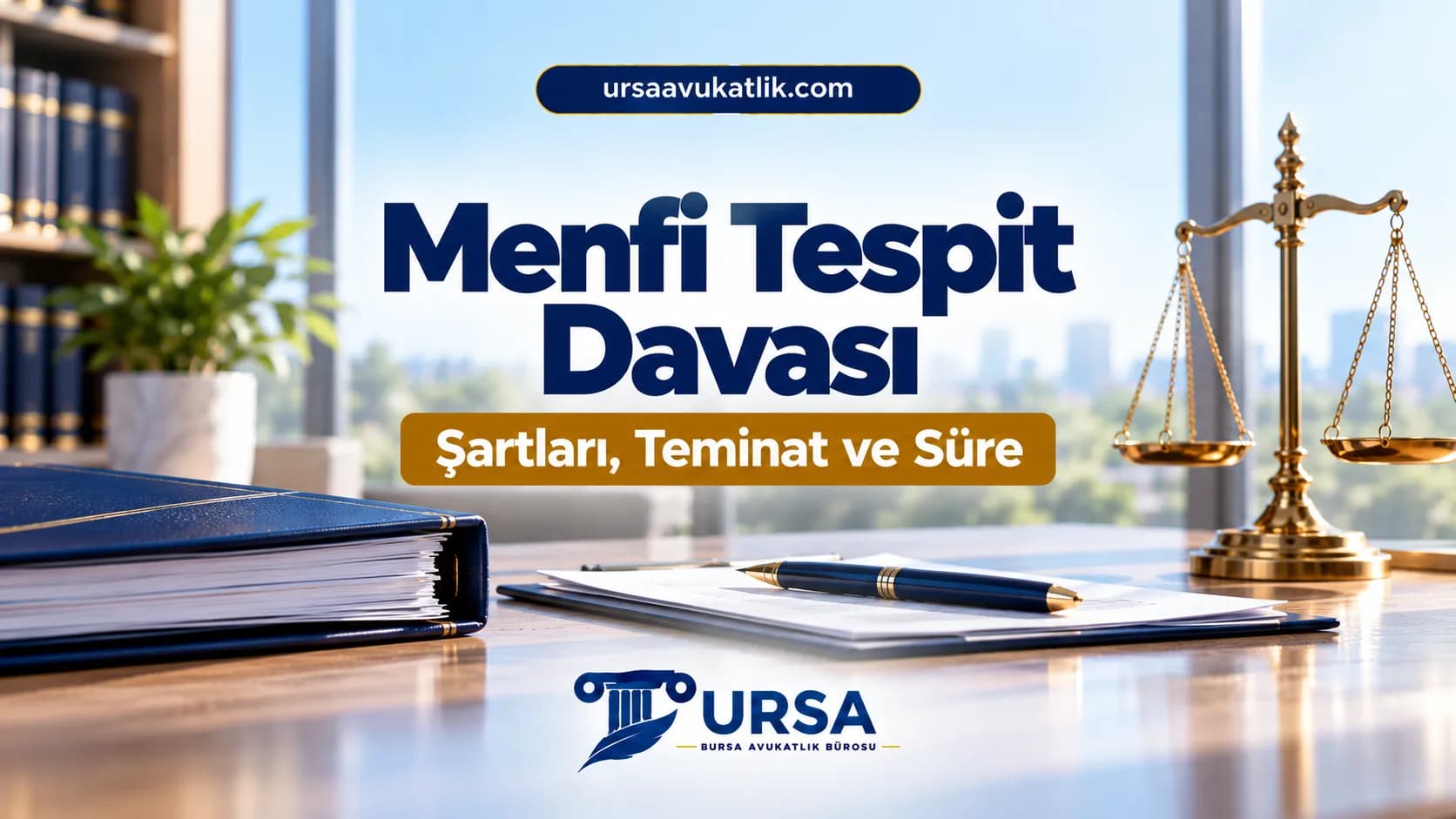 Menfi tespit davasında borçlu olmadığının tespiti için hazırlanan dosya, kitaplar ve adalet terazisi