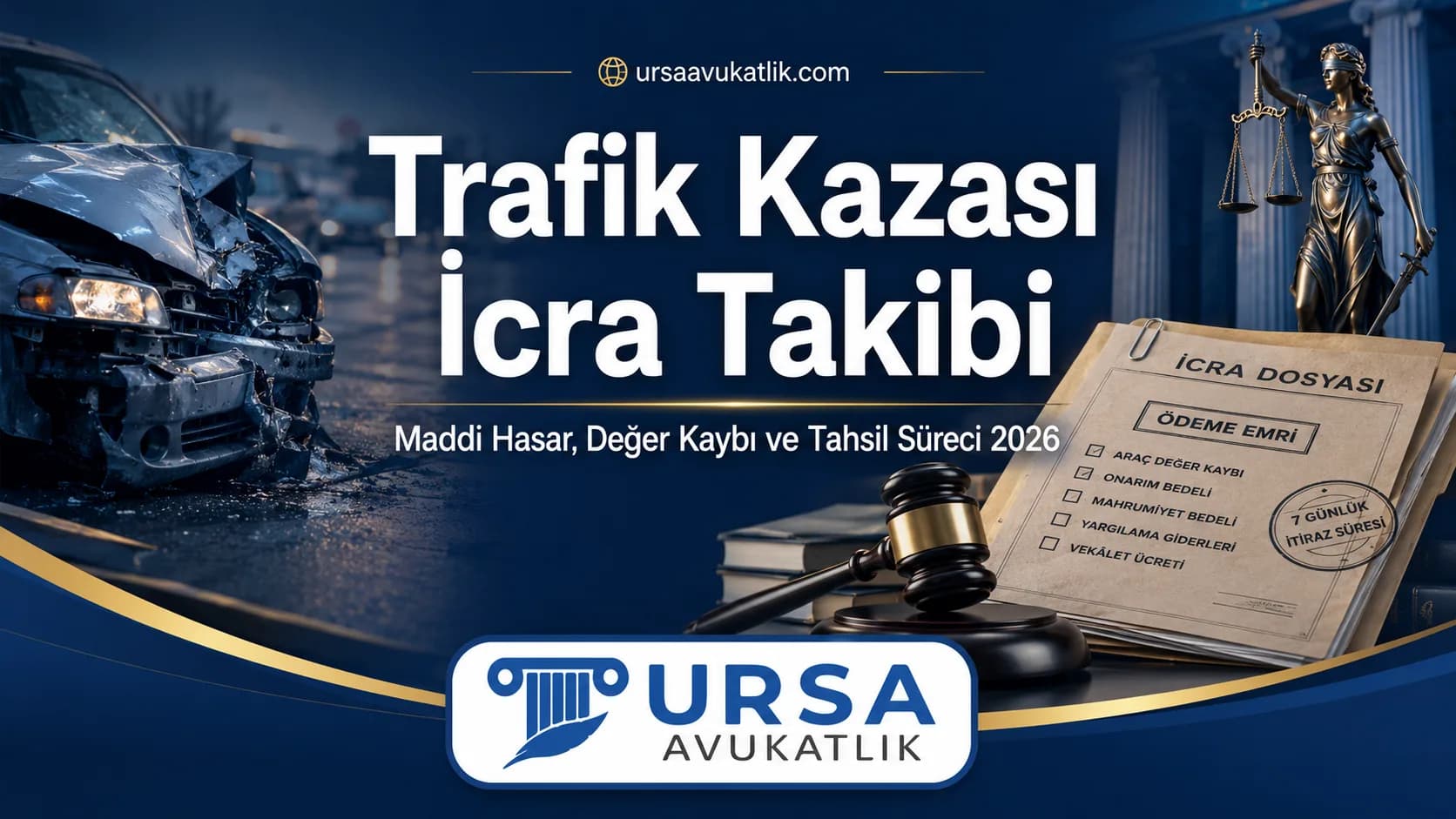 Trafik kazası icra takibi konulu kapak görseli