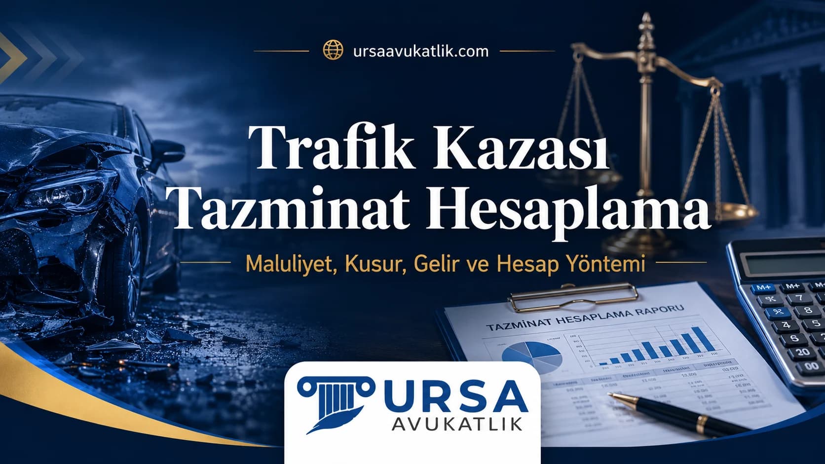 Trafik kazası tazminat hesaplama konulu kapak görseli