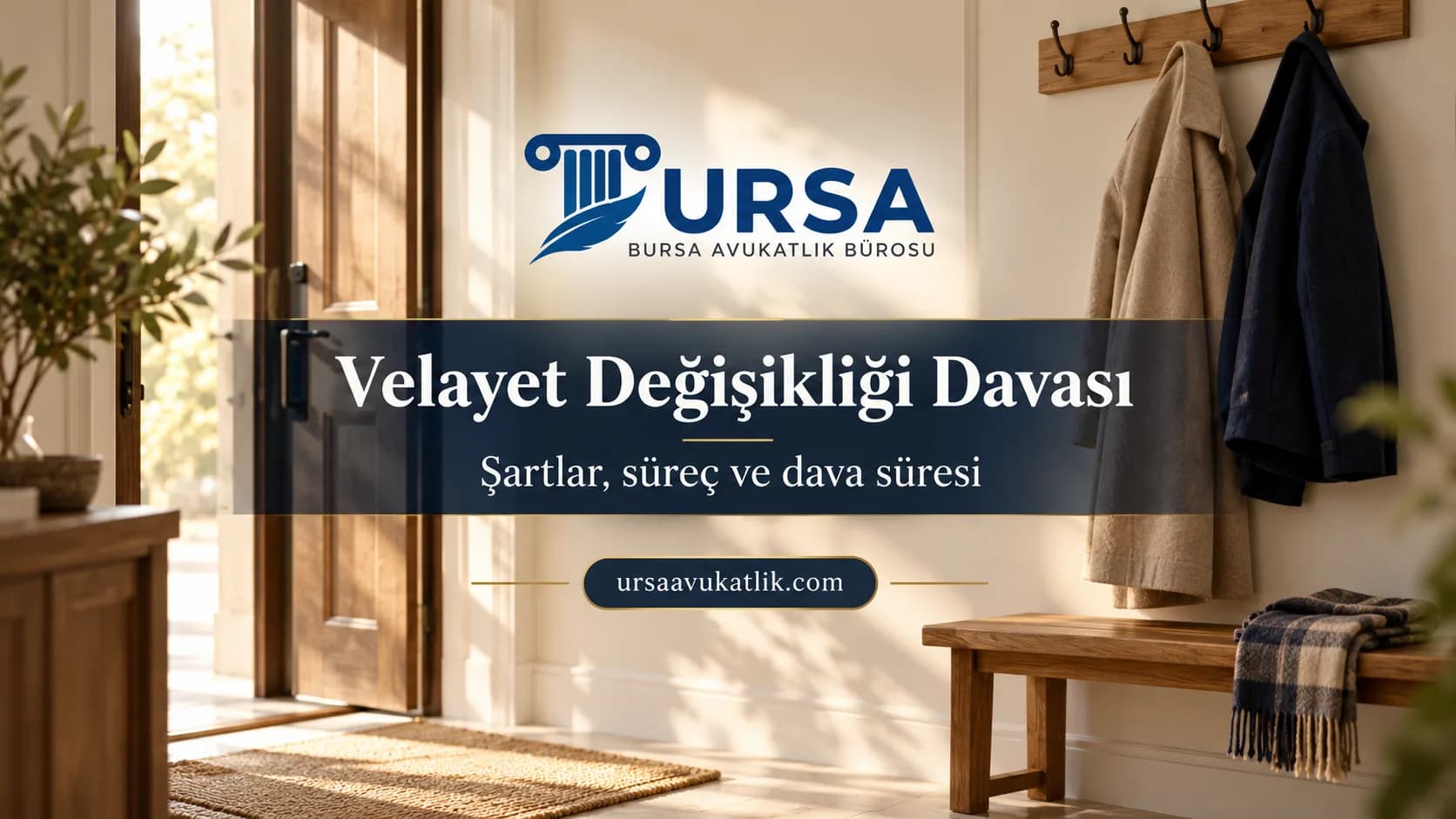 Ev girişindeki kapı askılığında asılı iki yetişkin ceketi ile velayetin bir ebeveynden diğerine geçmesini simgeleyen kapak görseli