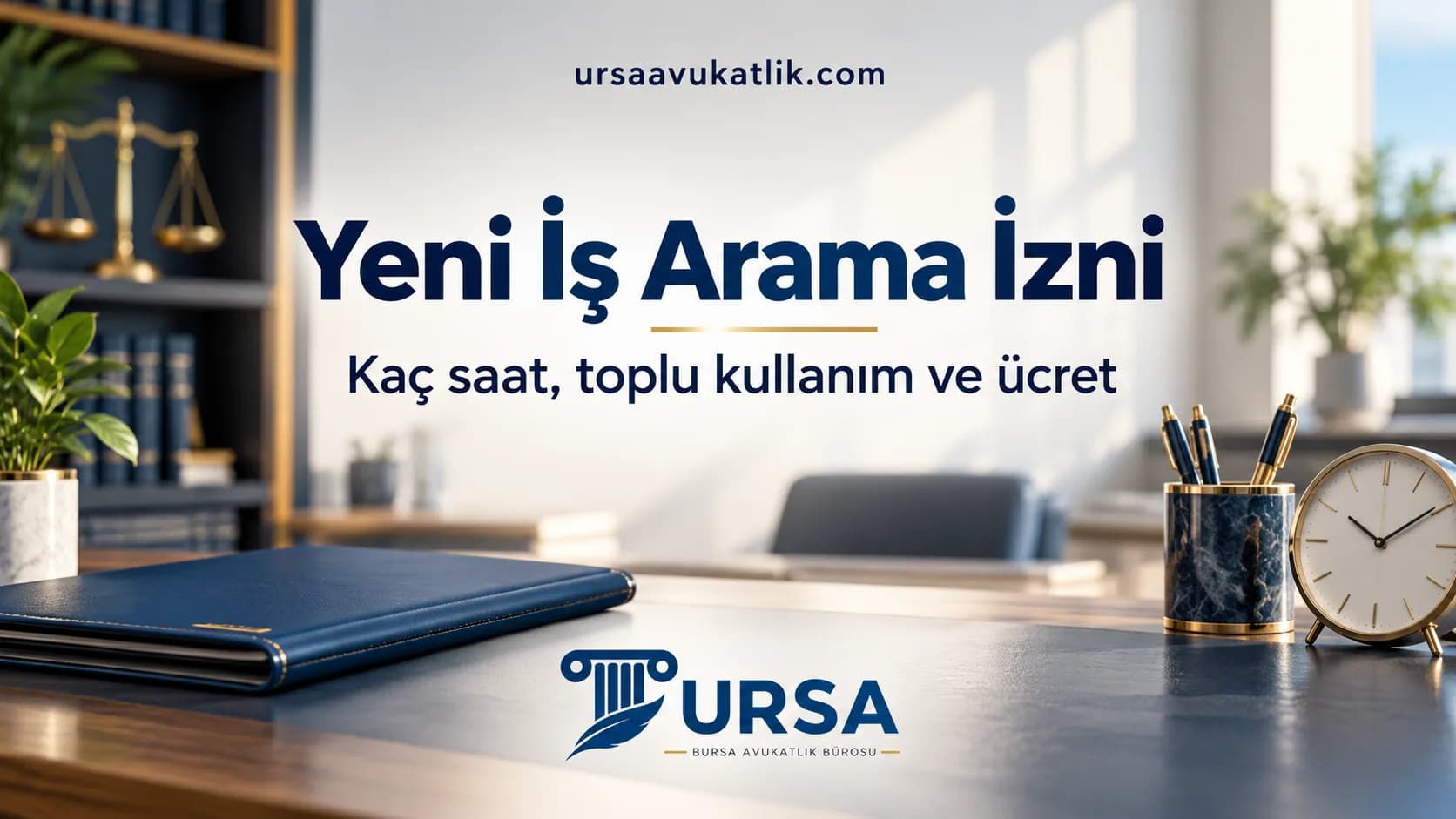 Yeni iş arama izninin kaç saat olduğu, toplu kullanımı ve ücretini anlatan çalışma masası