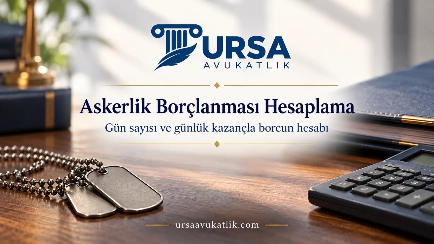 Asker künyesi ve hesap makinesi ile askerlik borçlanması hesabını simgeleyen kapak görseli