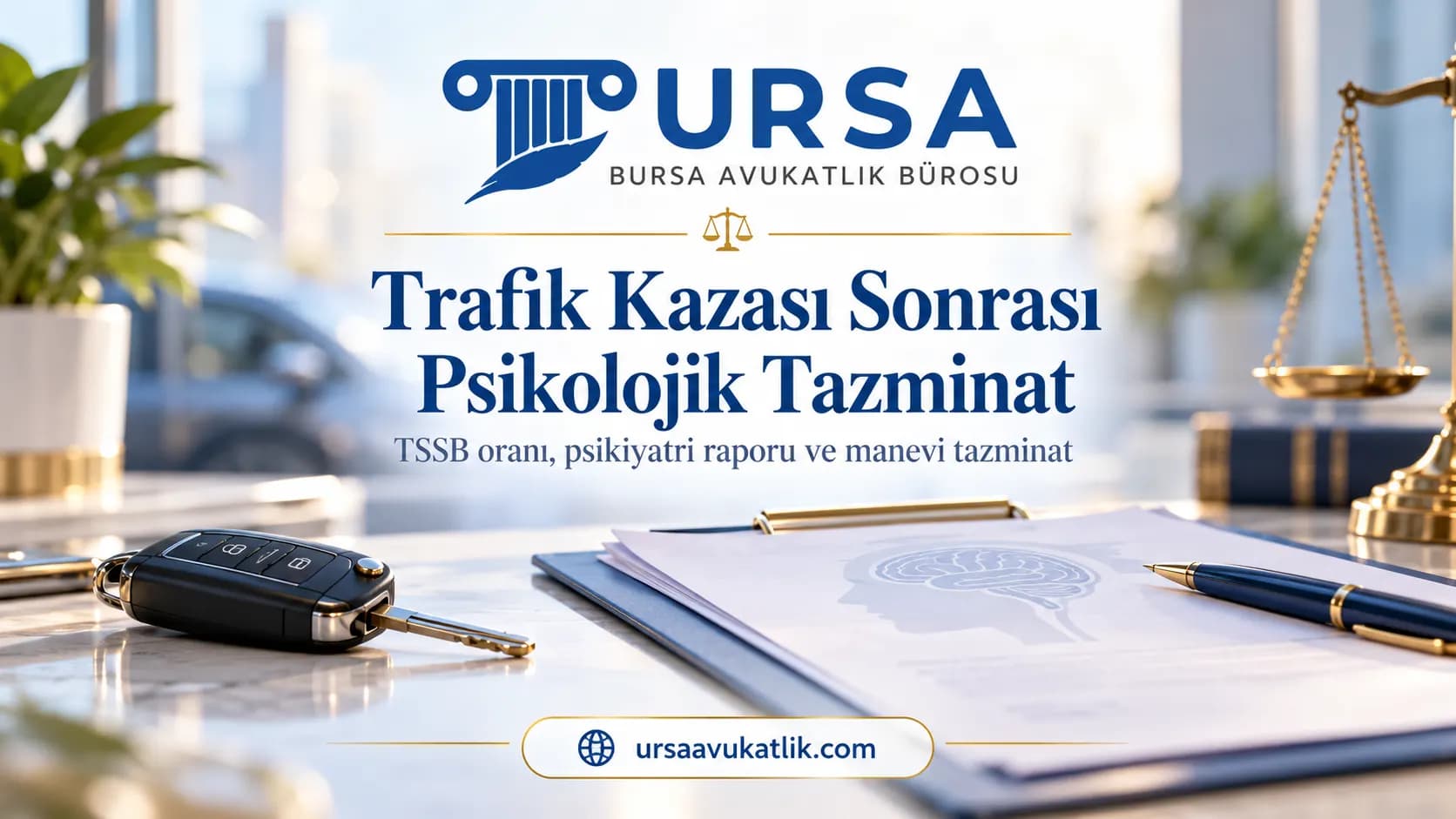 Trafik kazası sonrası psikolojik tazminat için araç anahtarı ve psikiyatri raporu