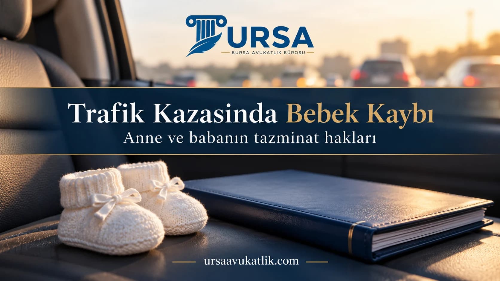 Trafik kazasında bebek kaybında anne ve babanın tazminat hakları, örgü patik ve dosya