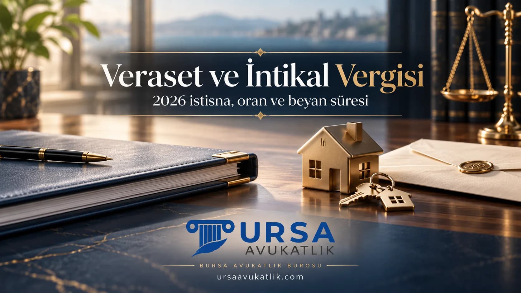 Masada ev maketi, anahtar, ajanda ve zarfla veraset ve intikal vergisi konusu