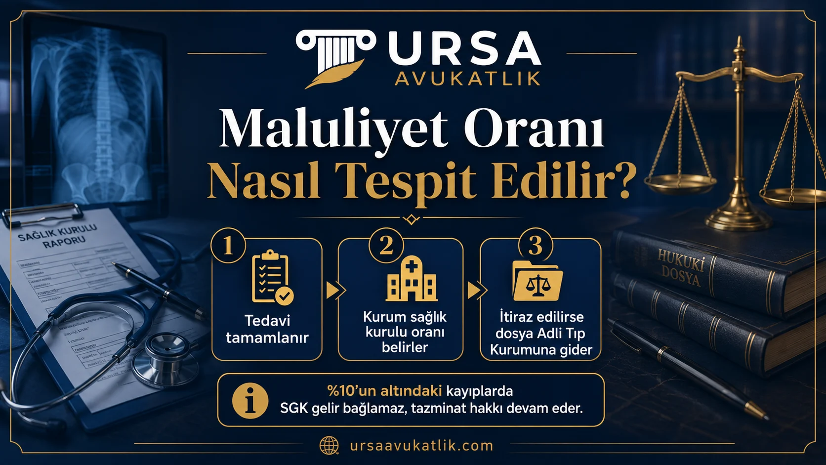 Maluliyet oranının nasıl tespit edildiğini gösteren şema