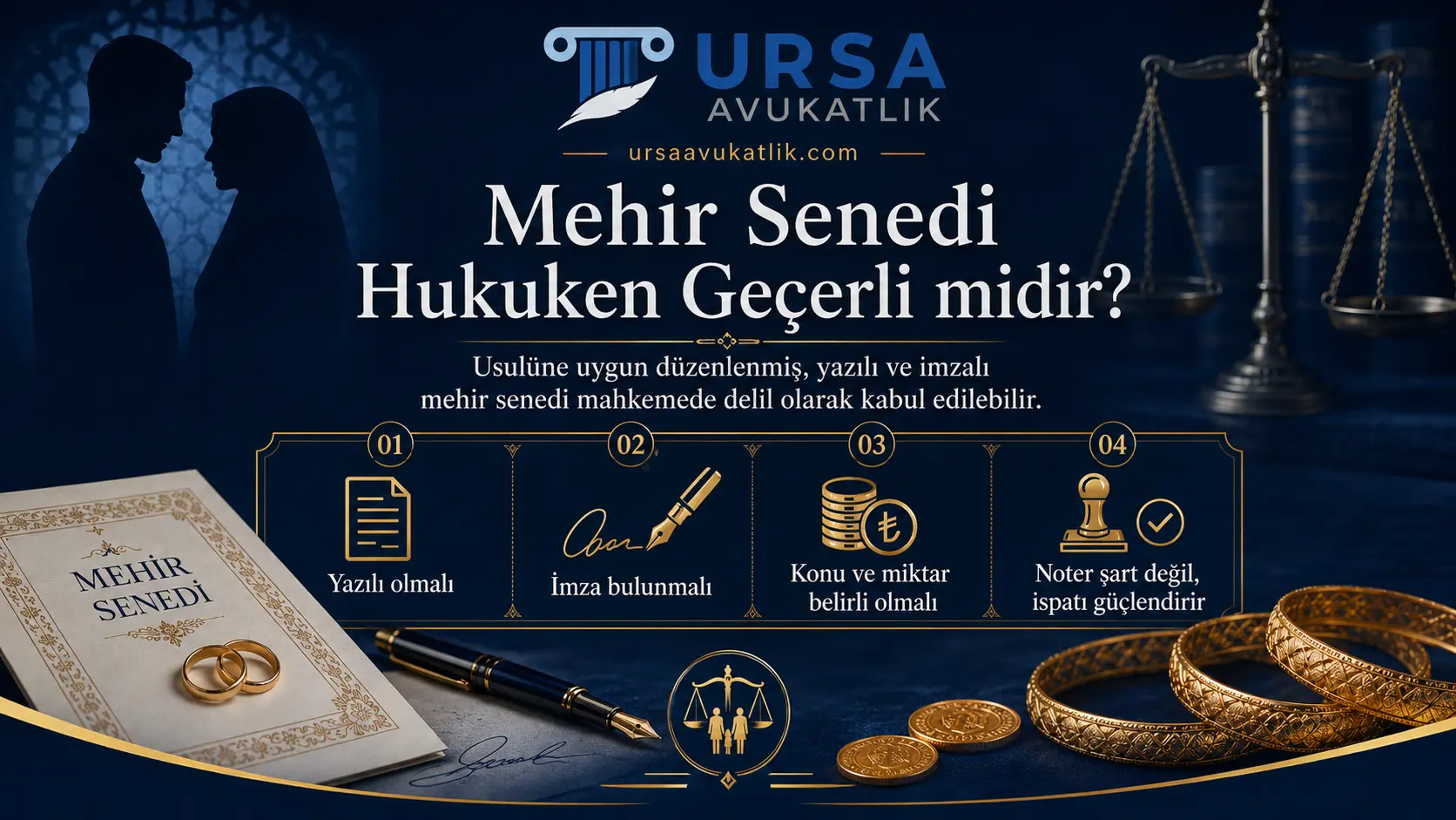 Mehir senedinin hukuki geçerliliğini gösteren şema