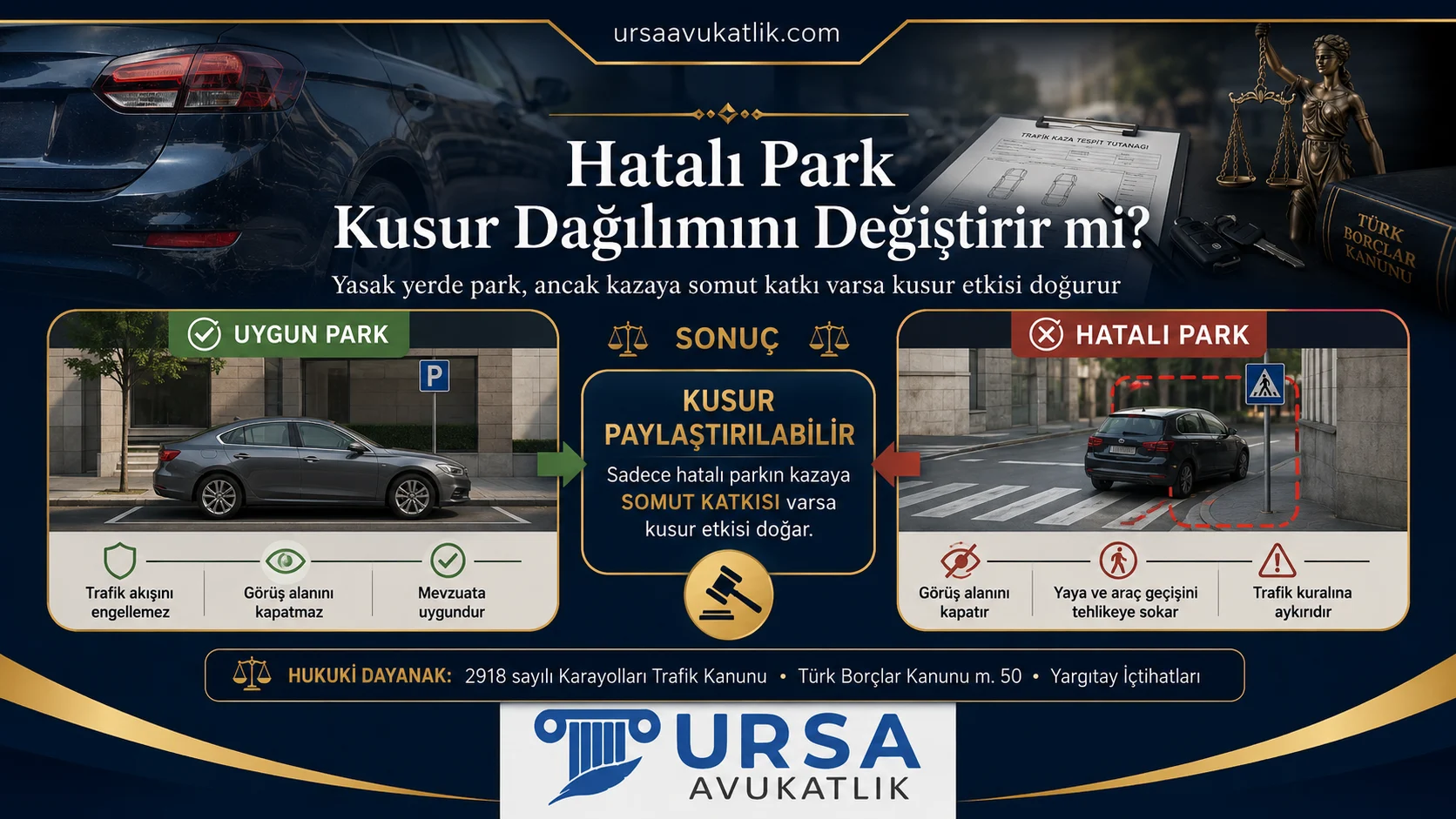 Hatalı parkın kusur dağılımına etkisini gösteren şema