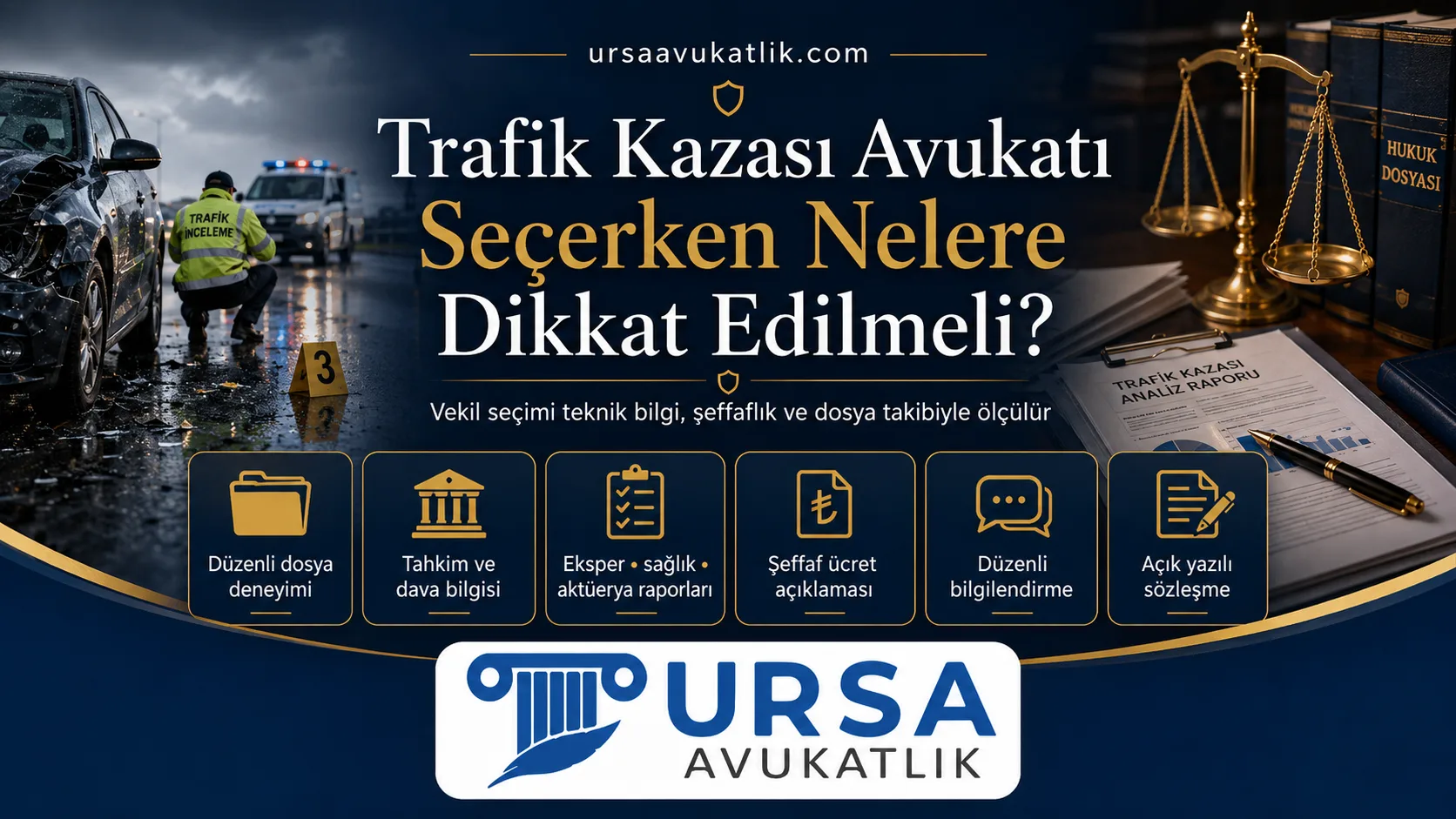 Avukat seçiminde dikkat edilecek ölçütleri gösteren şema